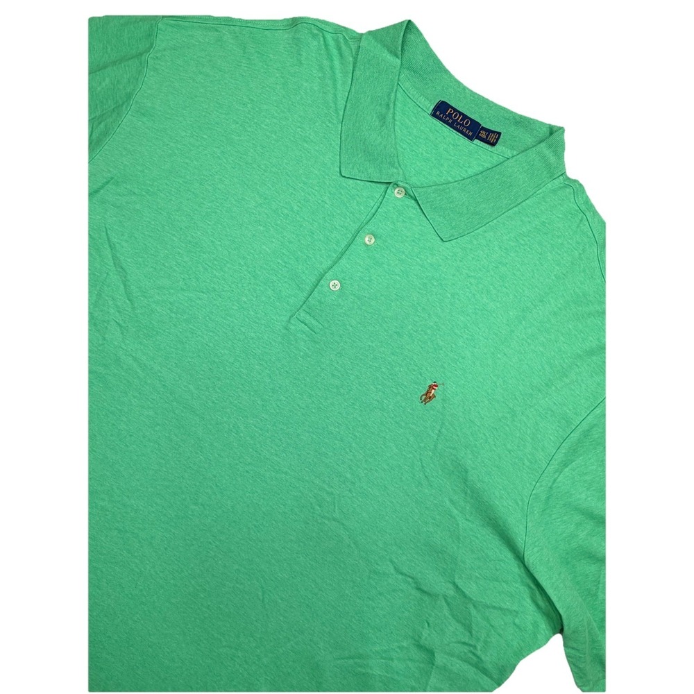 Polo Ralph Lauren Polo Shirt 4XLT Green Heather Pony Logo Big Tall